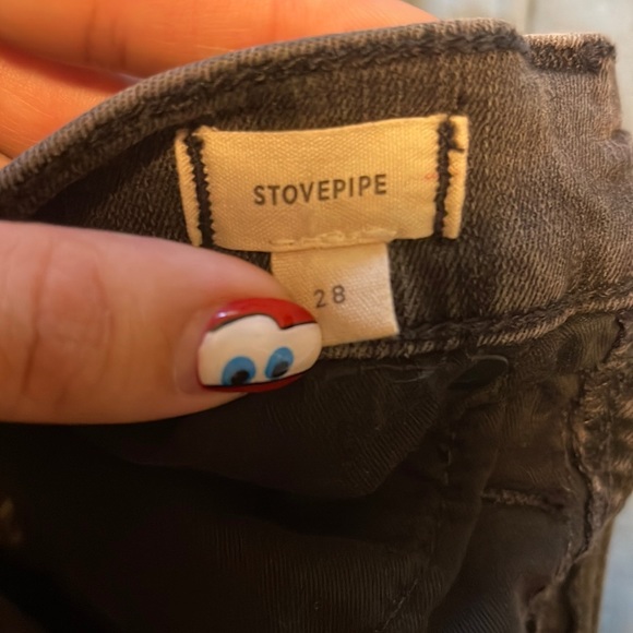 Madewell Stovepipe Jeans in Banberry Wash: Raw-Hem Edition Size 28 - Picture 4 of 8